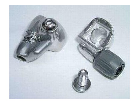 SHIMANO Dura Ace Curved Down Tube Gear Lever Boss Stops - Silver. click to zoom image