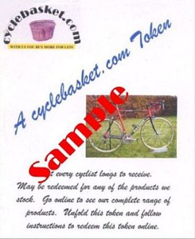 CYCLEBASKET.COM Gift Tokens £20.00 click to zoom image