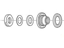 Shimano 3BW 9804 FH-M756 left hand lock nut unit.