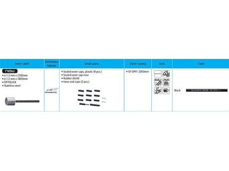 Shimano Y60198090 XT M8000 OPTISLICK  MTB Gear Cable Set click to zoom image
