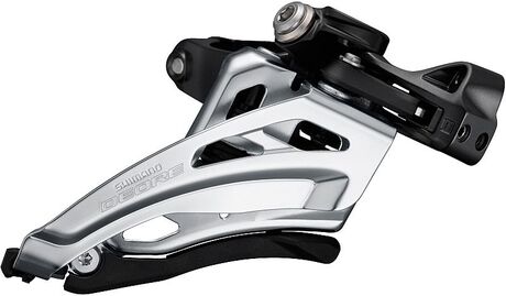 Shimano FDM6000LX6 Deore M6000-L triple front derailleur, low clamp, side swing, front pull click to zoom image