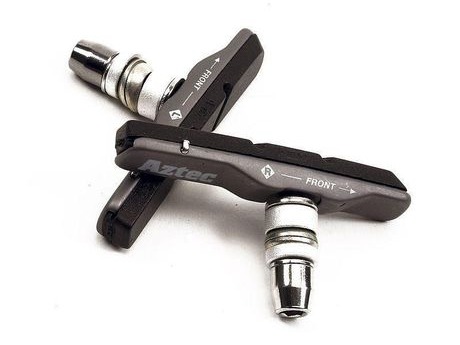 Aztec PBA4002 V Type Cartridge System Brake Blocks Black For Aluminium Rims. click to zoom image