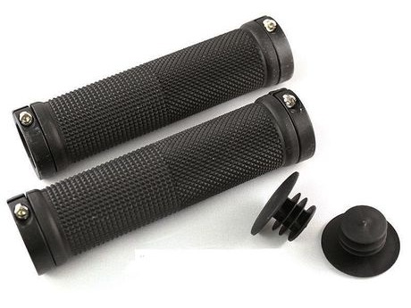 Clark's HGC201BB Vice Lock-On Handlebar Grips with Anodised Clamps click to zoom image