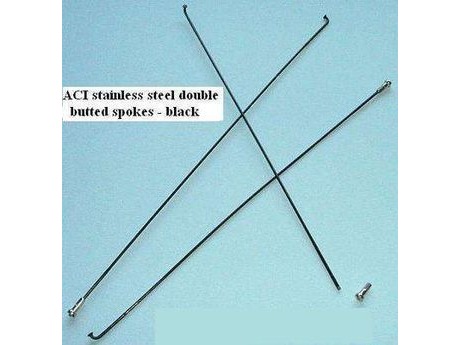 ACI Alpina Double Butted spokes - pack of 32 Black click to zoom image