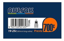 Nutrak Inner Tube 700 x 20 - 25C Presta 60mm Long Valve - Road.