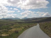 Cycling in the rush hour of Mid Wales.